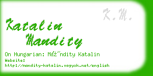 katalin mandity business card